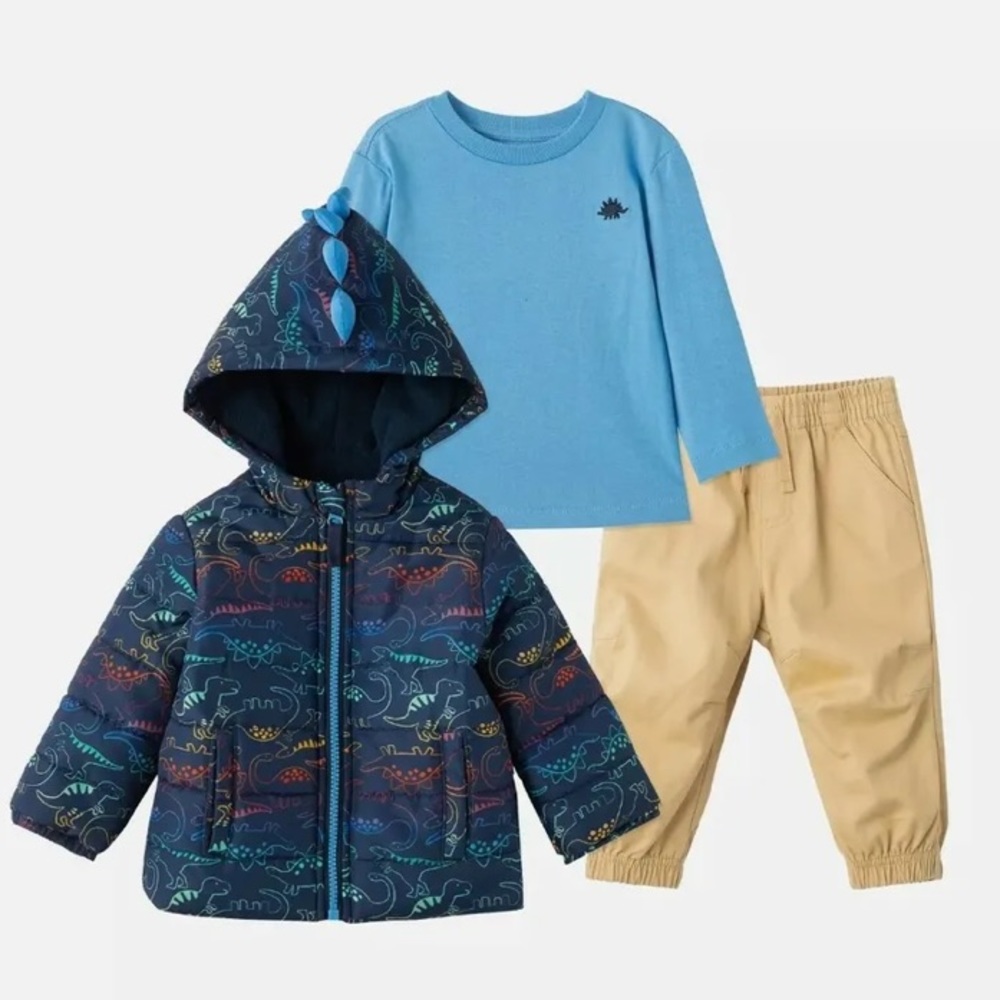 dinosaur puffer jacket set - Picture 2 of 6